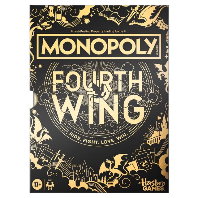 Monopoly Fourth Wing Edition Board Game, Officially Licensed Game for Ages 17+