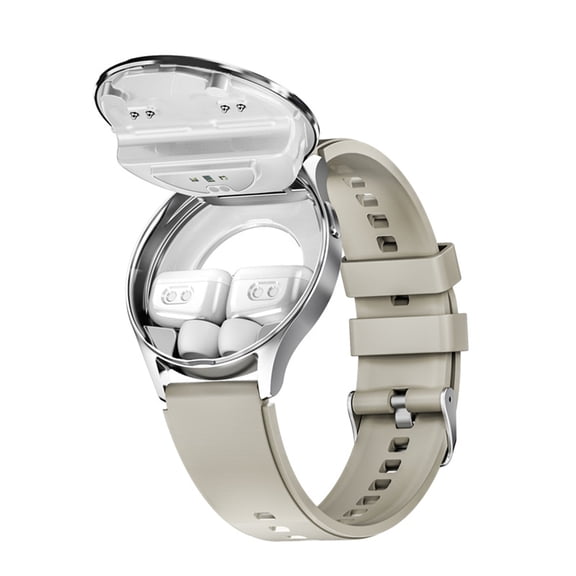Transemion Waterproof Smart Watch With 39-inch HD Screen Bluetooth Calls Ultras-thin Built-in 240 Mah Battery Silver grey glue