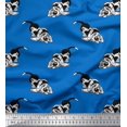 thumbnail image 1 of Soimoi Polyester Crepe Fabric Basset Hound Dog Print Fabric by Yard 42 Inch Wide, 1 of 3