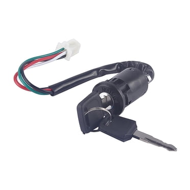 Ignition Key Switch 4‑ 4-Wire Ignition Switch Lock Key For Quad ATV Go Kart Pit Dirt Bike Moped Scooter