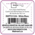 thumbnail image 4 of Mainstays Basic Bell Planter 12 inch White, Classic Design with Attached Tray Durable Weather Resistant, 4 of 4