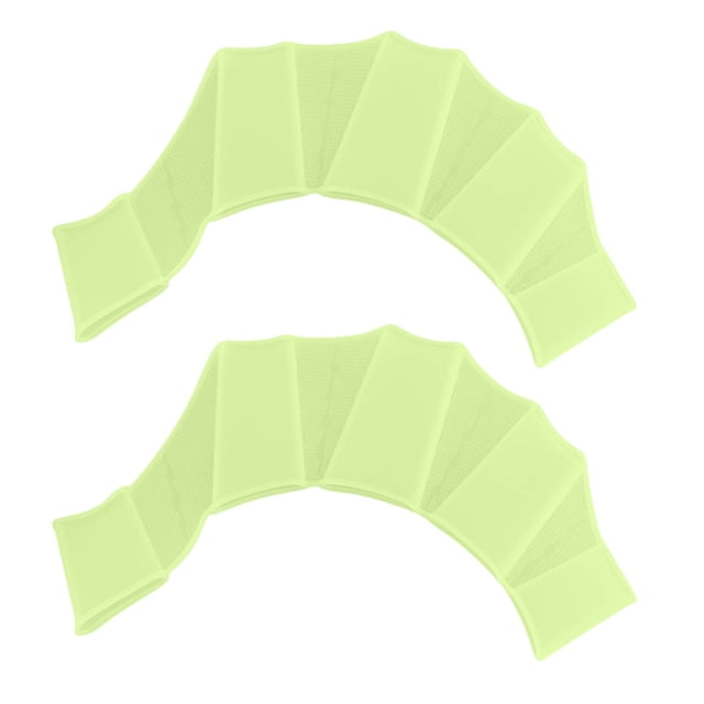 Silicone Hand Swimming Fins Flippers Swim Finger Webbed Gloves Glove Plus Plus Neon Tube