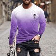 thumbnail image 1 of RXIRUCGD T-Shirt à Col Rond pour Hommes, Décontracté, Mode, Imprimé, Manches Courtes, Chandail, Violet, Taille : 2TG, 1 of 5