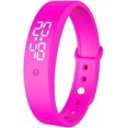 thumbnail image 1 of Montre Réveil Vibrante pour Gros Dormeurs, Bracelet à Vibration Silencieuse avec Conception Résistante à l'Eau, Traqueur de Sommeil Ajustable et Rappel Silencieux pour Hommes et Femmes, Rose, 1 of 2