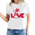 thumbnail image 2 of Pisexur T-shirt de la Saint-Valentin Haut T-shirt de la Saint-Valentin pour Femme Amour Imprimé T-shirt à Manches Courtes Haut à Manches Courtes Col Rond Haut/chemise, 2 of 5