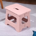 thumbnail image 1 of Folding Stool Plastic Space Saving Small Seat | Compact Lightweight Portable Step Stool for Home Office Outdoor | Multicolor | 22x18x19.5cm | Easy Fold & Storage, 1 of 6