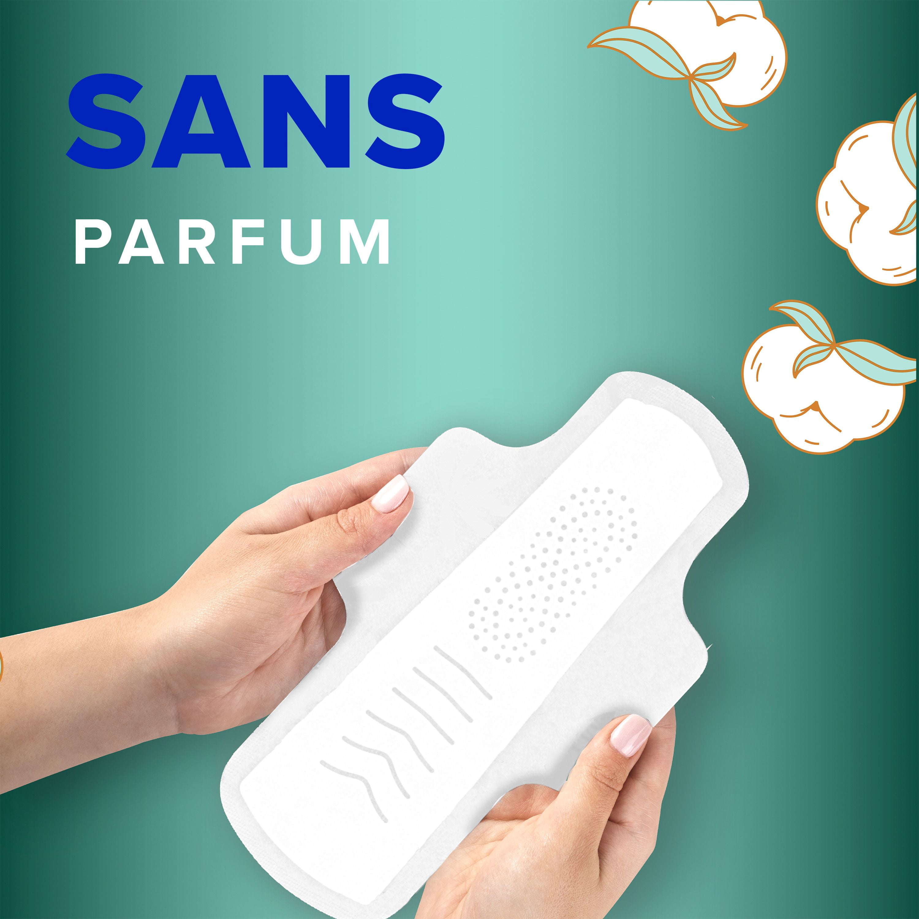 Always Coton Pur Serviettes Hygiéniques pour Femmes, Taille 5, de Nuit, Flux Très Abondant, avec Ailes, Non Parfumées