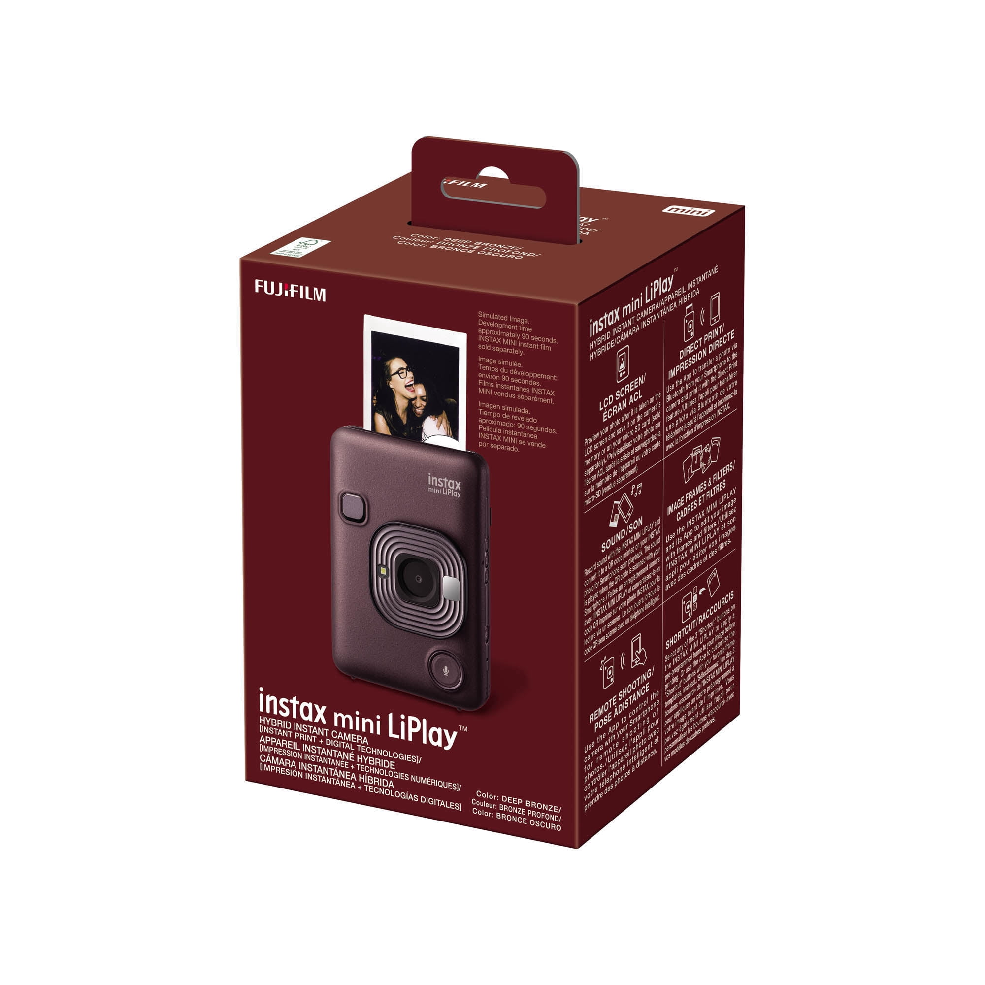 Appareil instantané hybride et imprimante pour téléphone intelligent FUJIFILM INSTAX MINI LiPlay - Blanc brumeux