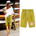 thumbnail image 2 of Birdeem Top and Shorts Sets for Women Womens Elastic Waist Printing Drawstring Shorts, 2 of 12