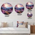 thumbnail image 4 of Designart "Rhododendron landscape Pointillism Dot III" Floral Oversized Wall Clock, 4 of 6