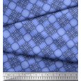 thumbnail image 3 of Soimoi Poly Georgette Fabric Diagonal Check Printed Craft Fabric by The Yard 42 Inch Wide, 3 of 5