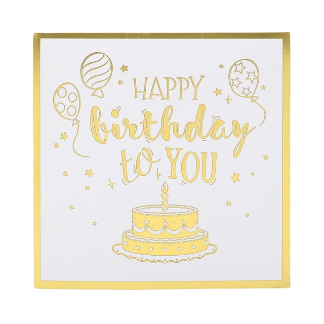 3D Birthday Card with Music, Unique Foldable Light Up Celebration Card for Adults and Kids
