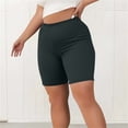 thumbnail image 4 of Yanlir Fashion Women's Plus Size Yoga Pants Shorts Solid Color Elastic Waist Quick-Drying Activewear for Gym and Training(Dark Gray,XL), 4 of 7