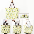 thumbnail image 3 of Shopping Bag Waterproof Foldable Good Load-Bearing Exquisite Pattern Large Capacity Decorative Oxford Cloth Printing Women Shoulder Bag Grocery Pouch for Women, 3 of 8
