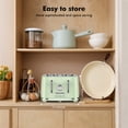 thumbnail image 4 of LONGDEEM 4 Slice Toaster, 6 Browning Options, Wide Slots, High Lift Lever, Dual Controls, Green, 4 of 7