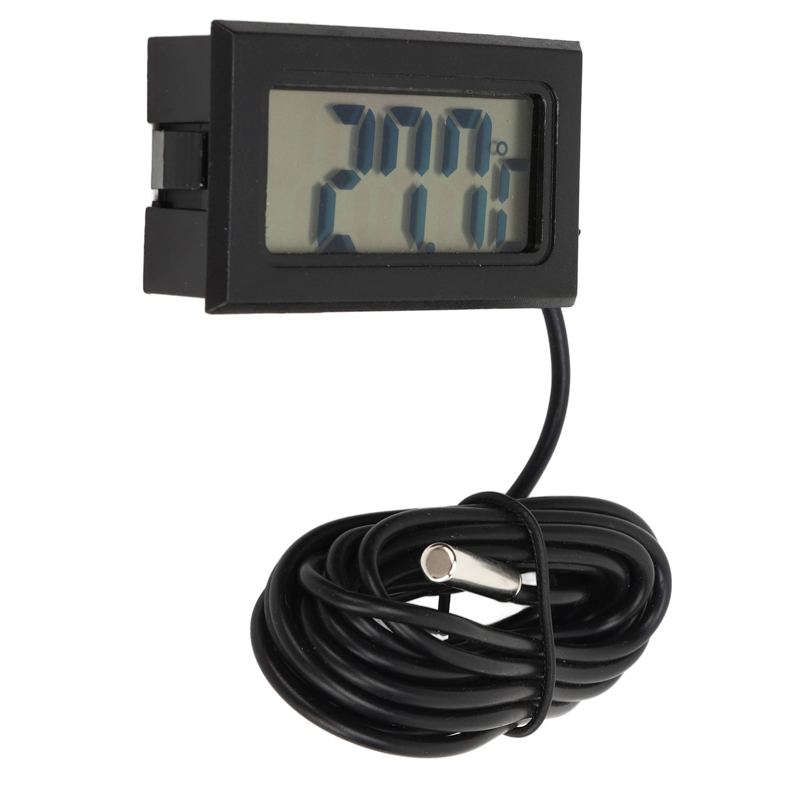 Small Digital Temperature Meter, Plastic Housing Black LCD Embedded   for Fish