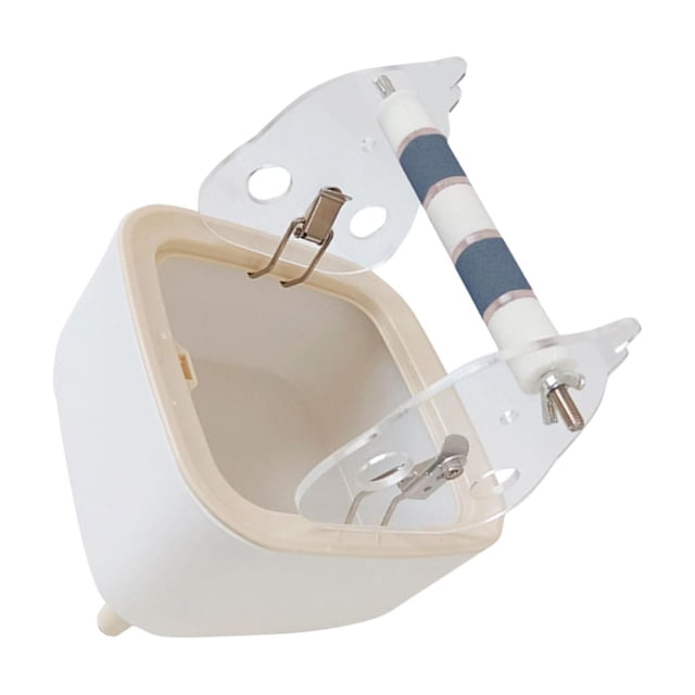yingyy Smart Parrot Toilet Stand With Waste Bin And Perch For Interactive Training Versatile At Home To Clean Gray