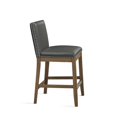 thumbnail image 2 of Somerville Gray Faux Leather Counter Stool with Nail Head Accents, 2 of 7