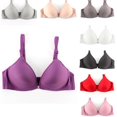 thumbnail image 5 of -Push Up Bra Front Closure Padded Bra Seamless Gather Underwear, 5 of 5