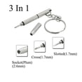 thumbnail image 1 of Allume 1Pc Eyeglass Screwdriver, 3in1 Mini Sunglasses Eyeglass Phone Watch Repair Keychain Screwdriver Kit Tool - Home Essential Tools, Holiday Gifts Silver, 1 of 13