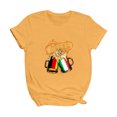 thumbnail image 4 of XZNGL Womens Summer Tops Short Sleeve Prost Womens Summer Print O-Neck T Shirts Short Sleeve Tops Blouse Womens T Shirts for Summer Womens Shirts Summer Womens Summer Shirts, 4 of 7