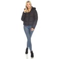 thumbnail image 4 of White Mark Women's Zip Hooded Puffer Jacket with Pockets, 4 of 7