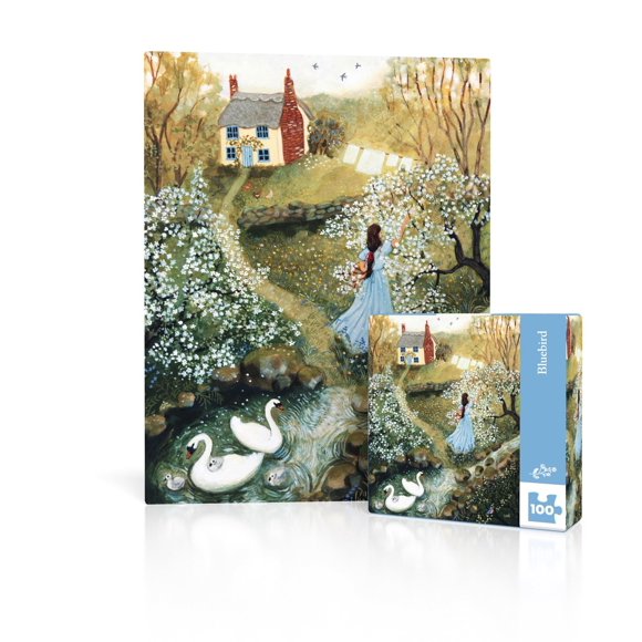 New York Puzzle Company - Loré Pemberton Bluebird Mini - 100 Piece Jigsaw Puzzle for Family Game Nights by Loré Pemberton