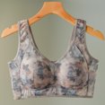 thumbnail image 2 of Kcodviy Women's Thin Underwired Mesh Bras Printed Vest Style Unbuttoned Sports Bras for Comfortable Beautiful Back Bra, 2 of 4