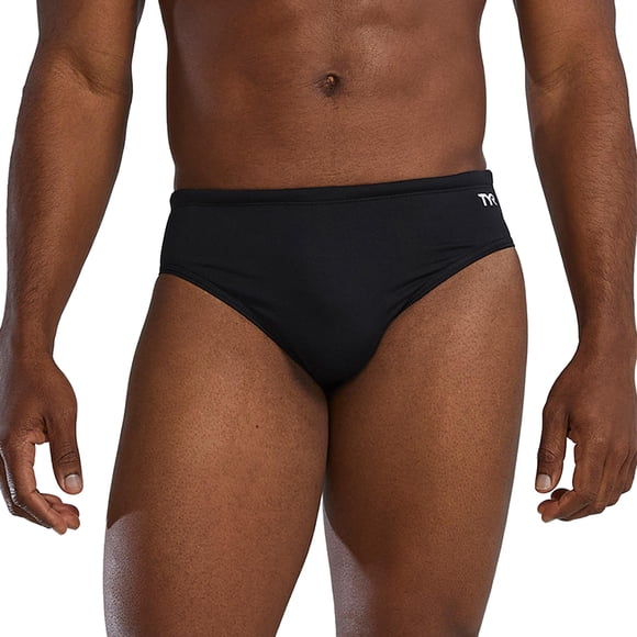 TYR Men's Durafast Elite Racer Brief Swimsuit Black