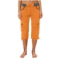 thumbnail image 4 of Cameland Pantalon Cargo de Randonnée pour Femmes en Coton, Taille Élastique, Pantacourt d'Extérieur à Bas Resserré, Pantalon de Sport avec Poches, 4 of 4