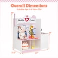 thumbnail image 3 of Gymax Kids Doctor Play Set w/Faucet Sink ECG Monitor Body Parts Diagram Clock Pink & White, 3 of 10