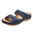 thumbnail image 1 of Kcodviy Women Summer Solid Color S Sandals for Women Slip on Casual Open Wedge Sandals for Women Size 9 Toe Wedges Soft Bottom Leopard Sandals for Women Breathable Slippers Shoes Sandals, 1 of 6