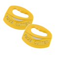 thumbnail image 1 of Oleegame 2PC Tomato Slicer And Lemon Slicer Stainless Steel Pizza Cuttera Semicircular Vibrator Multifunctional Pizza Cuttera Kitchen Tool Yellow, 1 of 2