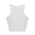 thumbnail image 5 of Hauts Courts Unis Débardeur pour Femme Couleur Sans Manches Col Rond Blouse pour Femme, 5 of 5