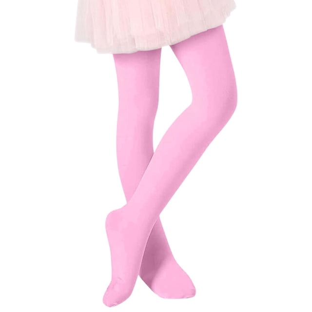 MIASHUI Collants pour Filles Collants de Ballet pour Filles Bas de Danse Collants, Rose, 6-7 Ans