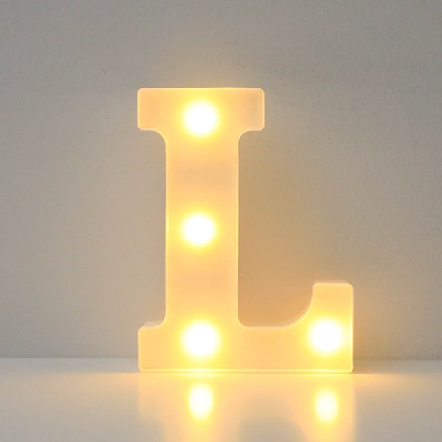 Vaidha Alphabet LED Letter Lights Light Up White Plastic Letters Standing Hanging A-M &