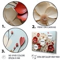 thumbnail image 3 of Designart Flower framed wall art decor, Flower framed wall Art, Dual Embrace Of Red And White Crimson Flowers , Extra large black framed wall art, 40x30 inches black frame, 3 of 5