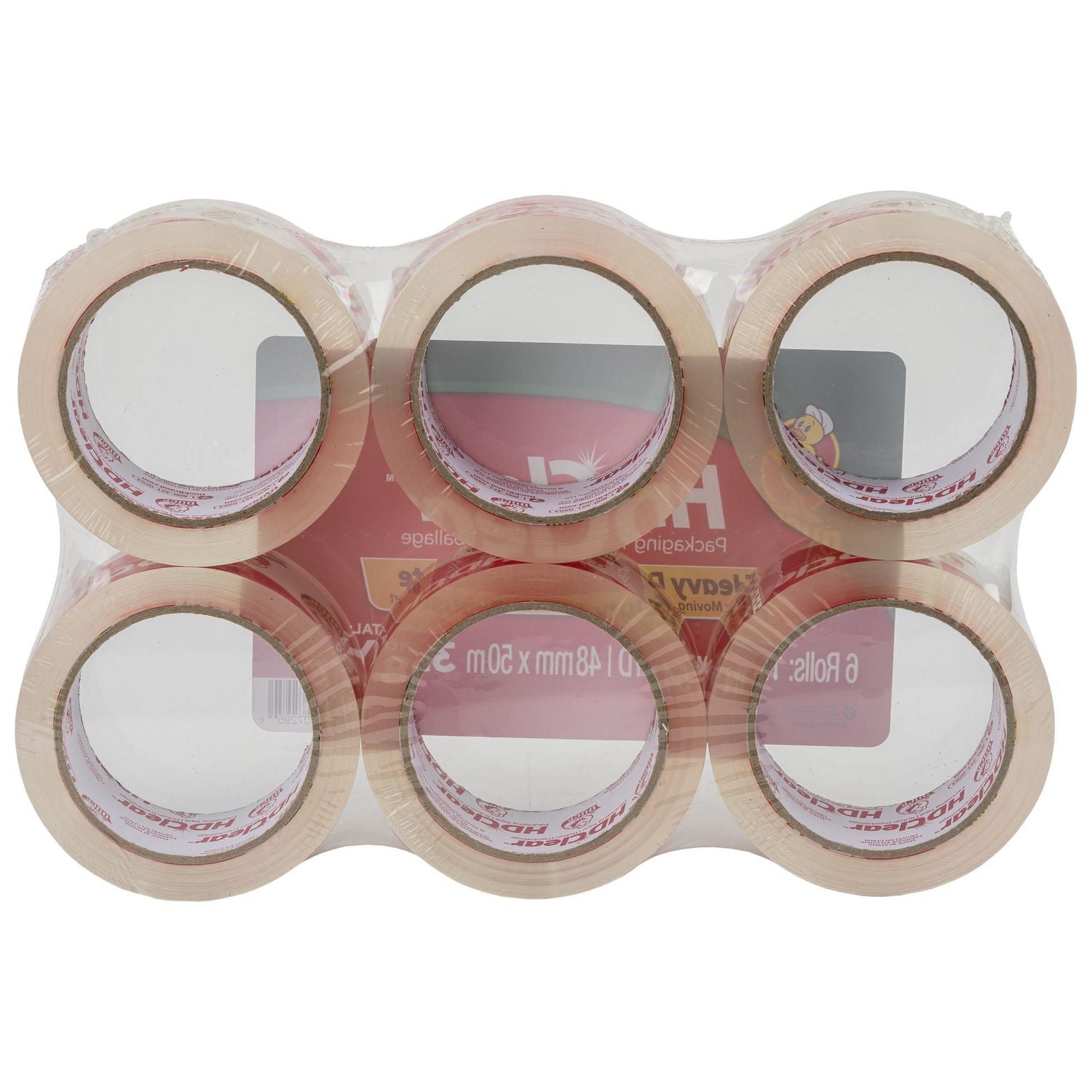 Paquet de 4 rubans d'emballage résistants HD Clear de marque Duck, 1.88 in. x 54.6 yd., 4 Paquet