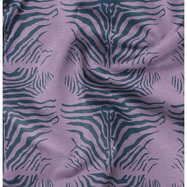 Soimoi Purple Rayon Crepe Fabric Wild Animal Skin Print Sewing Fabric BTY 46 Inch Wide