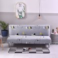 thumbnail image 3 of CHOK 2024 Futon Slipcover Armless Sofa Covers Stretch Sofa Bed Slipcover Protector Elastic (Light Gray Animal), 3 of 8