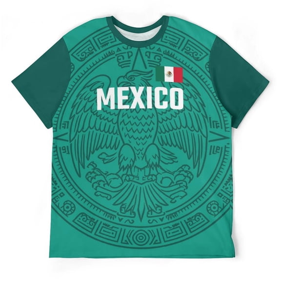 Unisex Adult Mexico T-Shirts 3D Graphic Jersey Shirts Short Sleeve Tees for Men Women