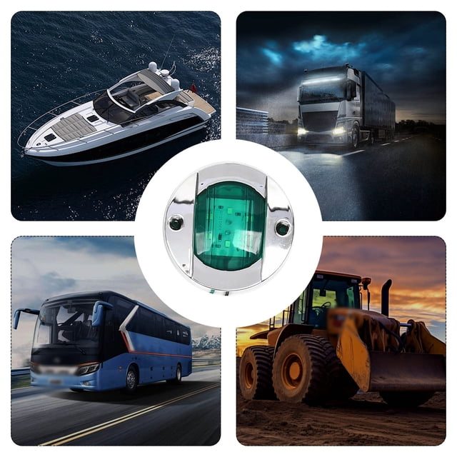 Lumières de Navigation Marine Rondes pour Bateaux Ponton Kayaks et Yachts avec Cinq Options de Couleur