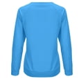 thumbnail image 5 of SNKSDGM Chandail Gris pour Femmes Chandails Courts pour Femmes Femmes Quotidien Maison Extérieur Entraînement Manches Longues T-Shirt Col Rond Haut Chandail Imprimé Blouse de Rue Mode Urbaine TTTG, 5 of 5