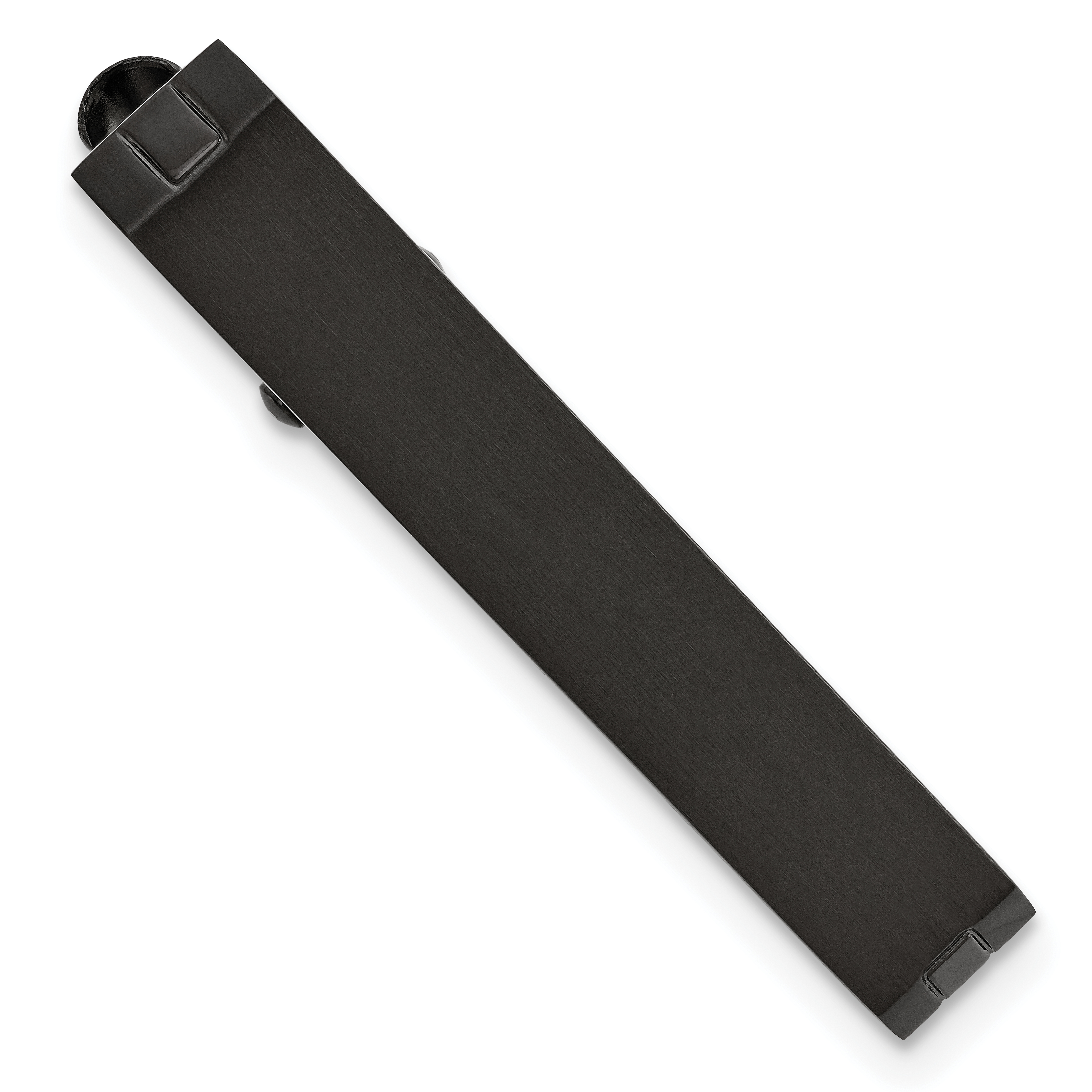 Stainless Steel Black Plated Tie Bar Lapel Pin Tac For Dad Mens For Him