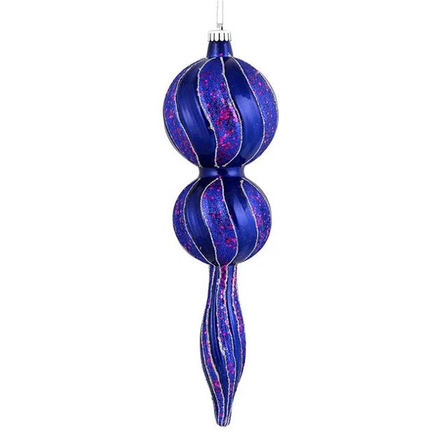 Vickerman N186922D 16.5 Po. Finial Pailleté Bleu Cobalt