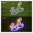 thumbnail image 5 of Moon Cloud Star Neon Sign For Wall Decor USB Powered Light Up For Bedroom Kids Room Girls Party Bar 32X25cm, 5 of 5