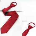 thumbnail image 3 of tredstone Cravate Étroite Rétro pour Hommes et Garçons, Cravate Moulante Pratique, Cravate à Cordon pour Mariage, Fête, Boîte de Nuit, Marié, Robe de Fête, Rouge Vin, 3 of 8