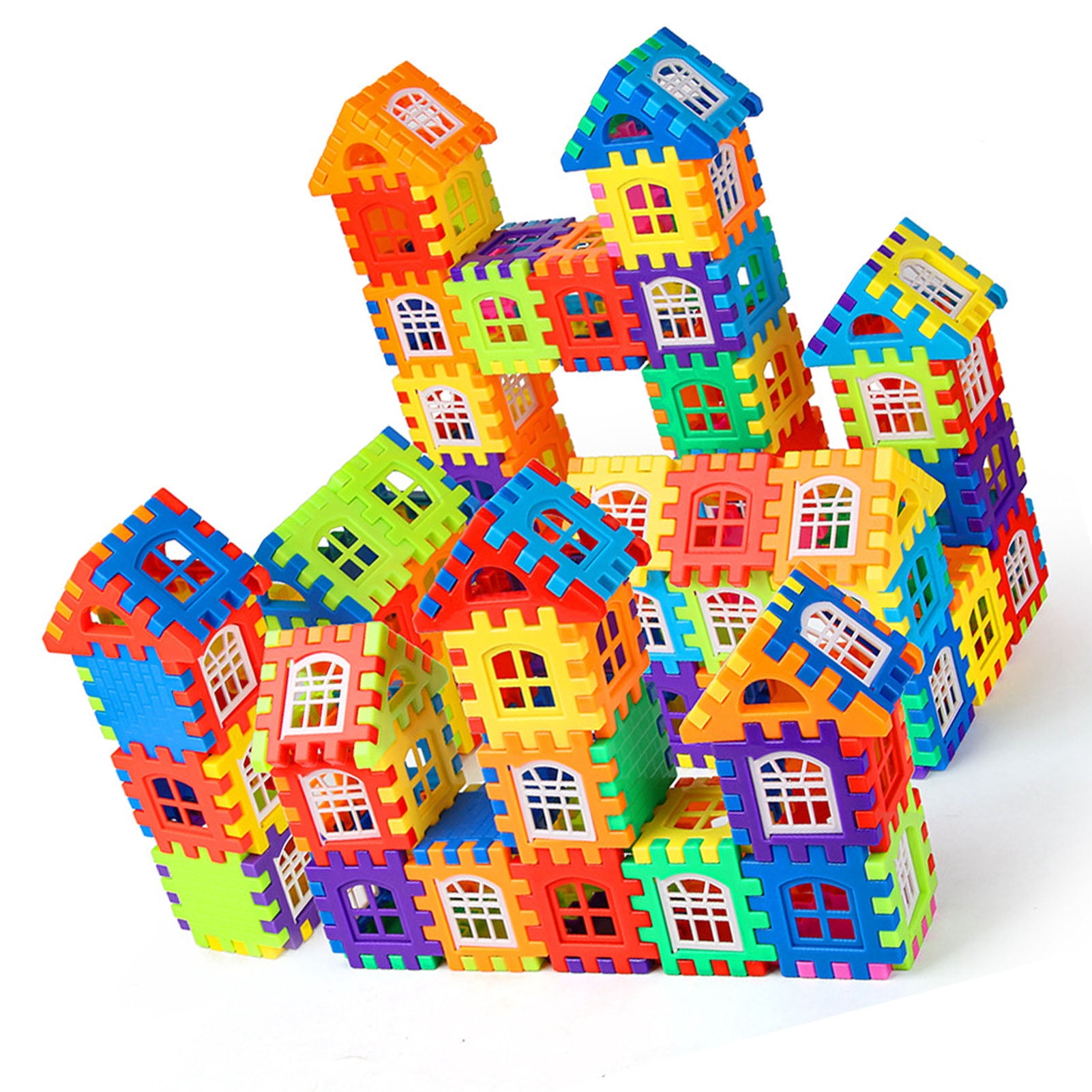 House Block Building Toy, Early Learning Spacious House Building Block 3D Puzzle Toy for Boys Girls