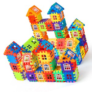 House Block Building Toy, apprentissage précoce Spacious House Building Block 3D Jouet de Puzzle pour Garçons