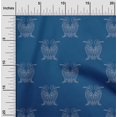 thumbnail image 1 of oneOone Silk Tabby Fabric Bird Artistic Sashiko Print Decor Fabric Printed BTY 42 Inch Wide, 1 of 1